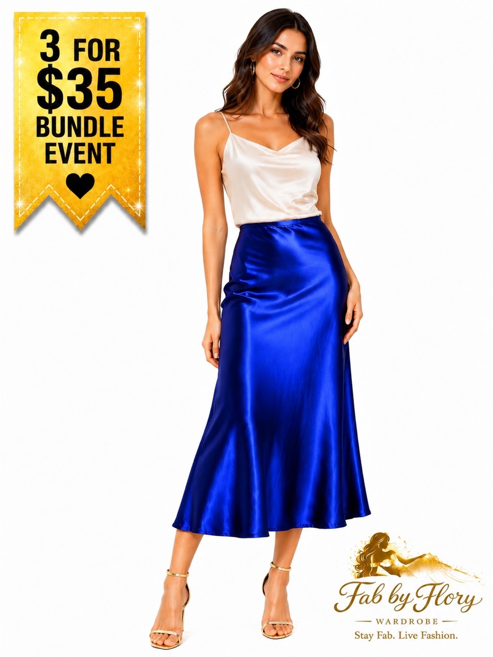 Antropologie Condition Apply Satin Bias Cut Midi Skirt Blue